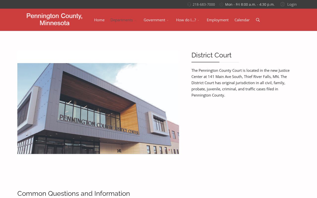 Pennington County court docket Justice Center information page