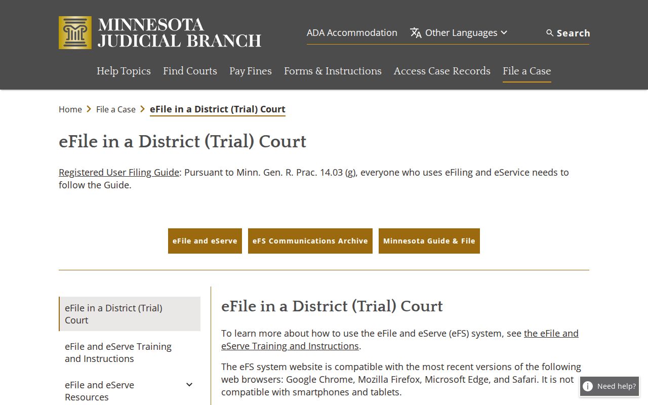 Pennington County court docket Minnesota eFile and eServe information